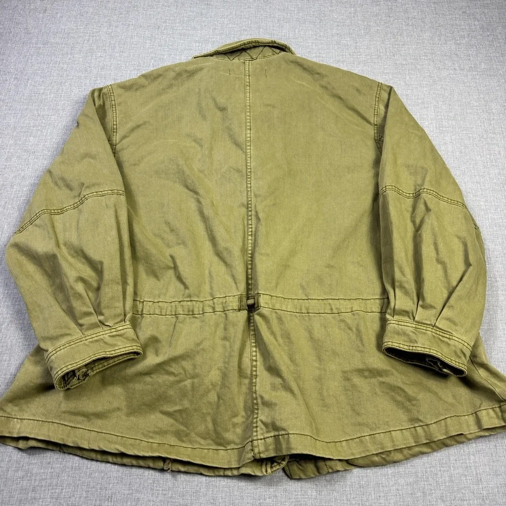 Free People Seize The Day‎ Oversided Military Jacket Womens Large Green